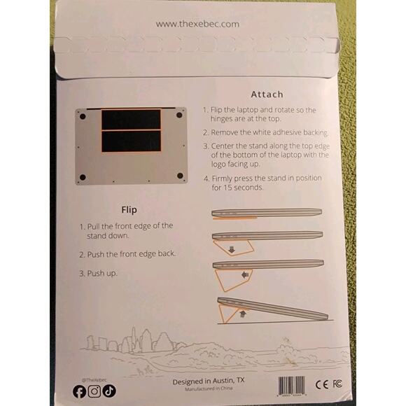 Xebec Airstand Portable Laptop Stand Brand New Optimal Viewing Angle Low Profile - Picture 3 of 3